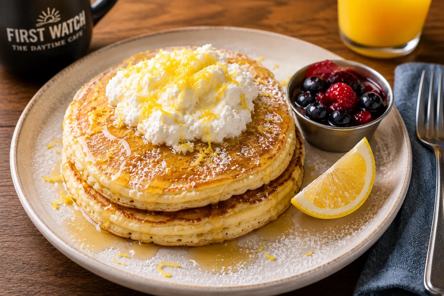 First Watch Lemon Ricotta Pancakes