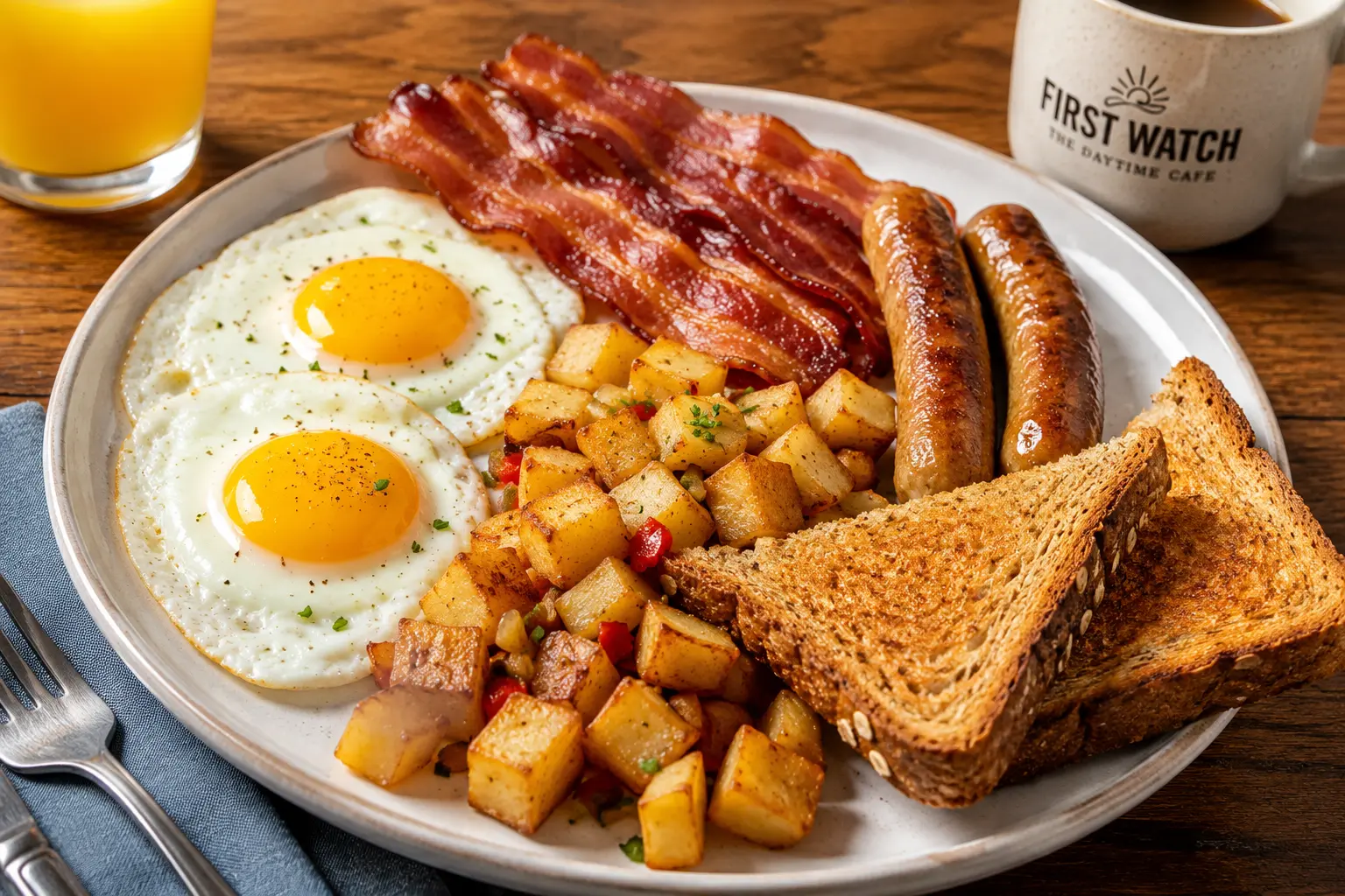 First Watch Tri-Fecta — combination breakfast plate
