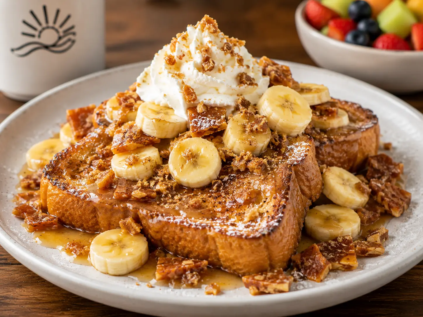 First Watch Banana Brittle French Toast rich and indulgent