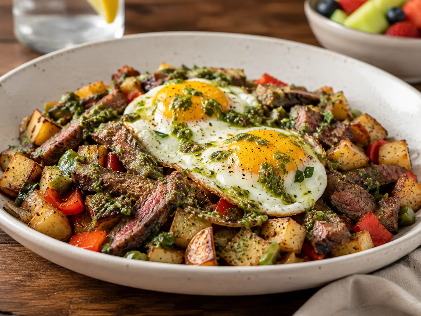 First Watch Chimichurri Steak and Eggs Hash seasonal dish