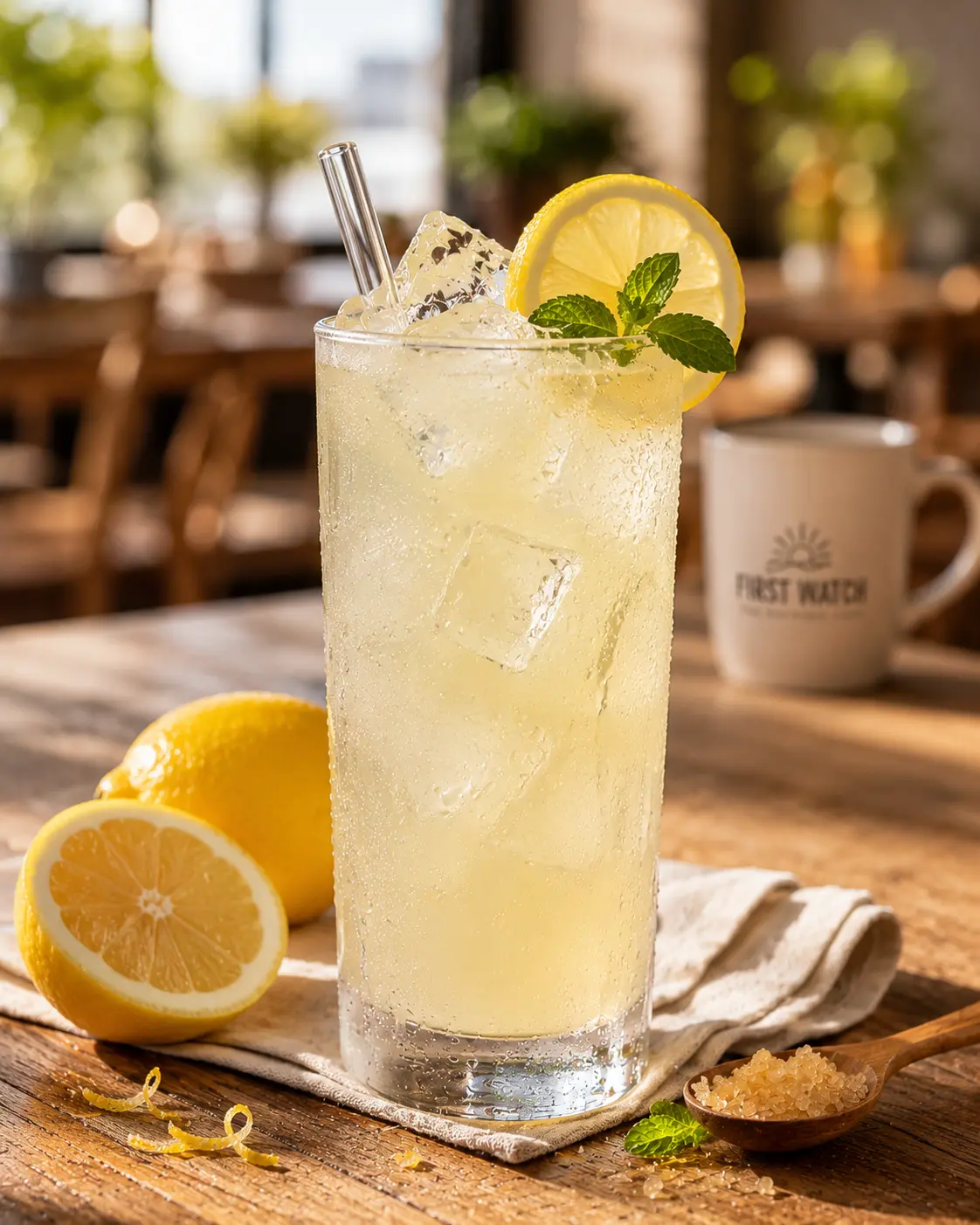 First Watch Fresh-Pressed Lemonade hand-pressed with raw cane sugar
