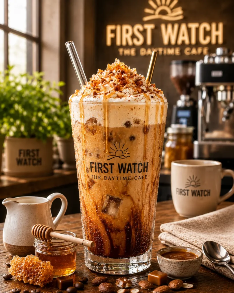 Honey Caramel Crunch Iced Coffee