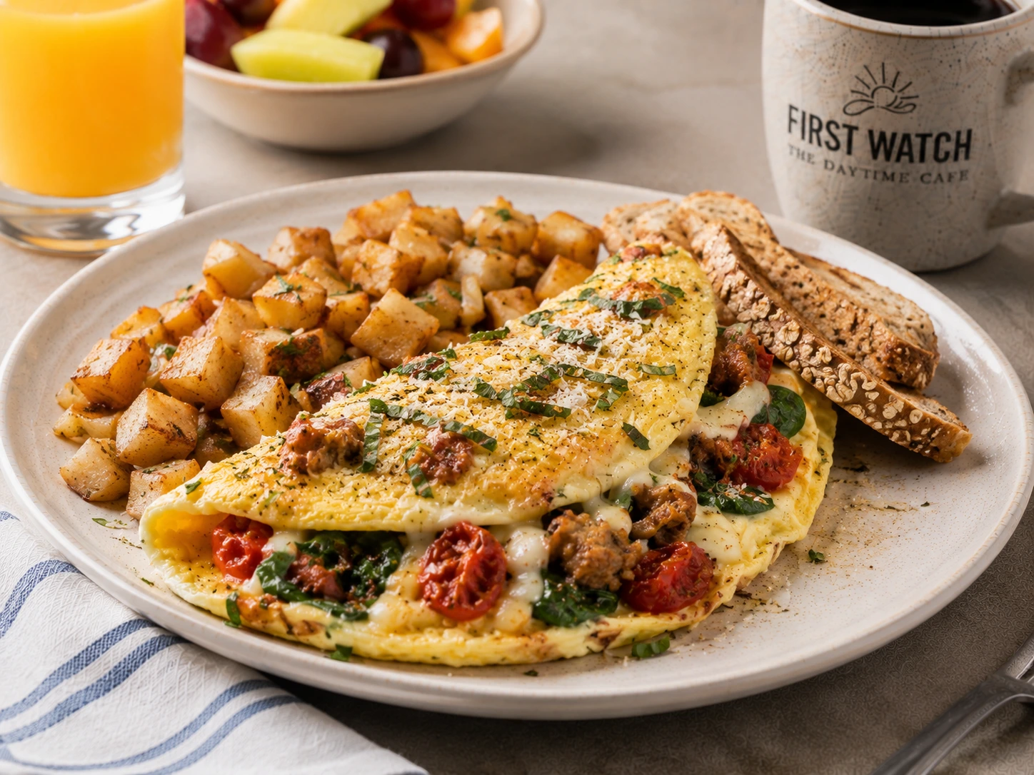 First Watch Inspired Italian Omelet warmly flavored