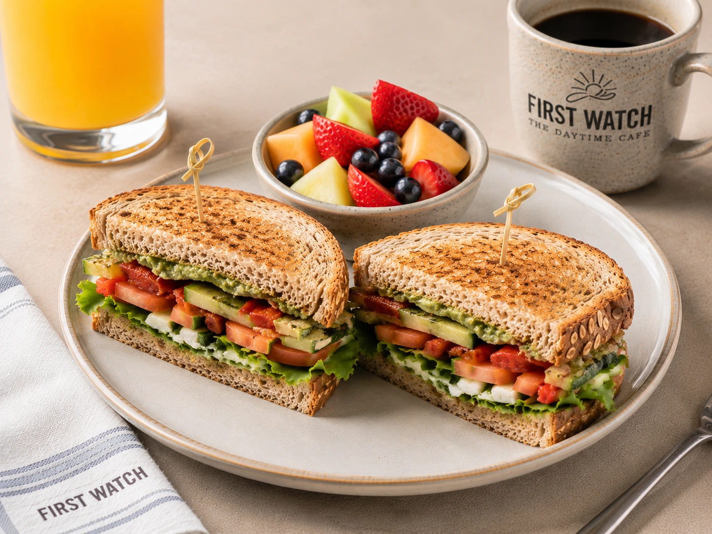 First Watch Market Veggie Sandwich plant-forward