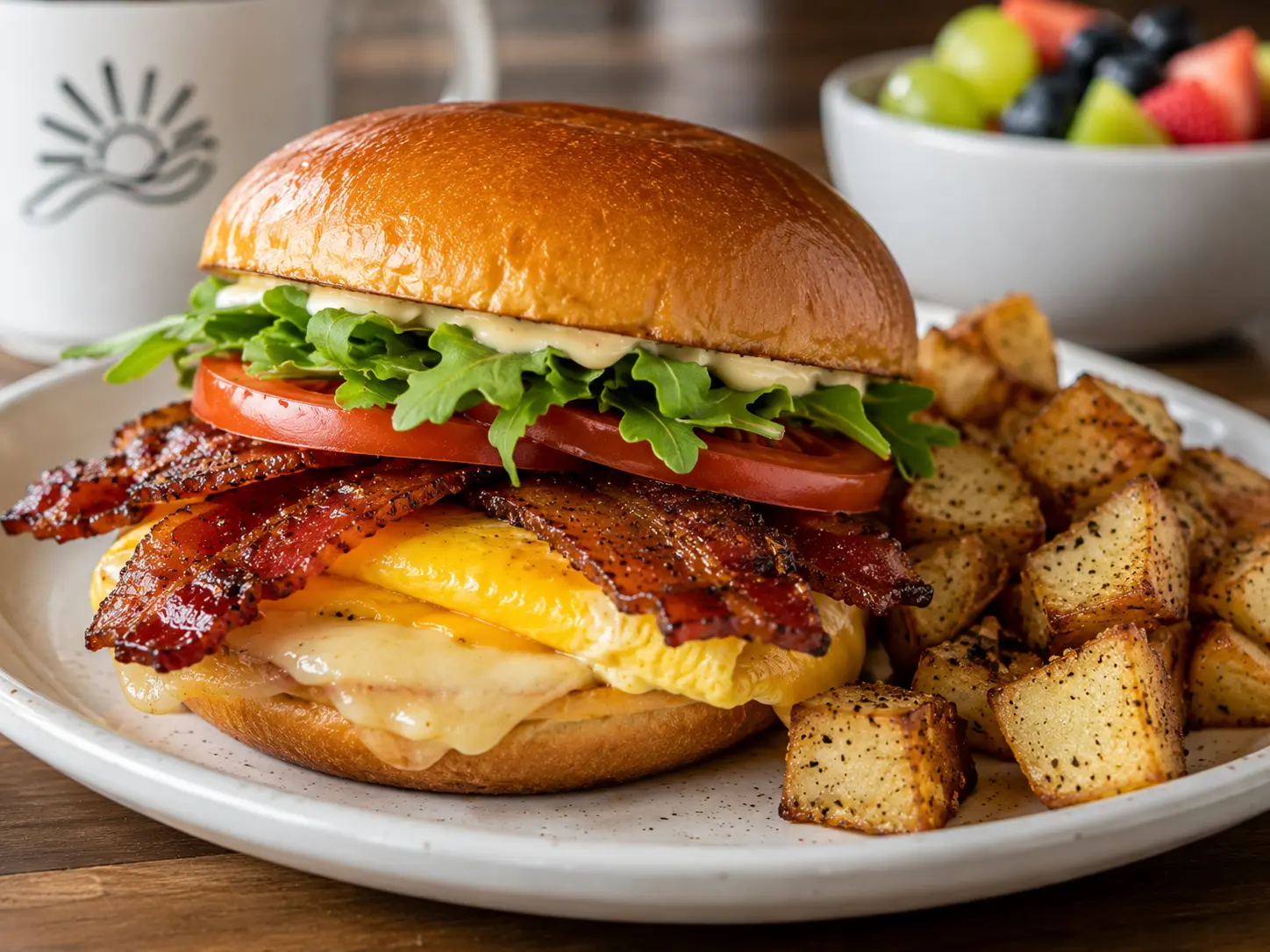 Seasonal 1 First Watch Million Dollar Breakfast Sandwich loaded with bold rich flavor