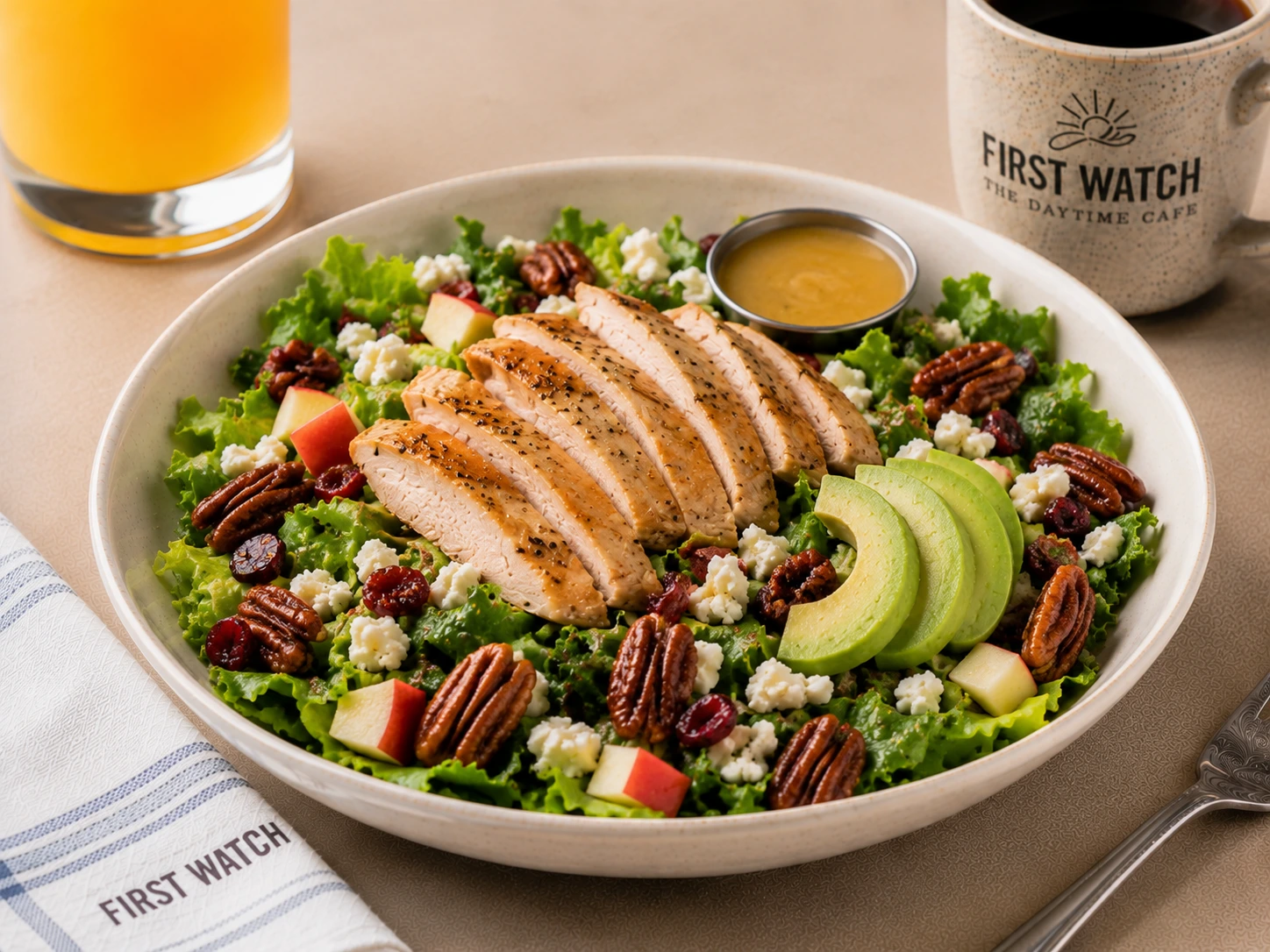 First Watch Sweet Honey Pecan Salad indulgent salad experience
