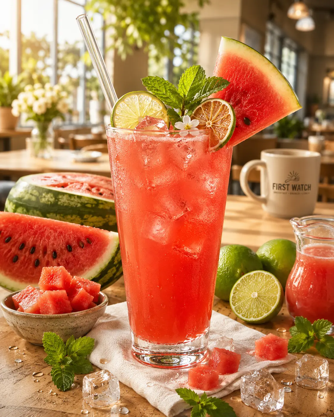 First Watch Watermelon Wake-Up Juice cool and refreshing