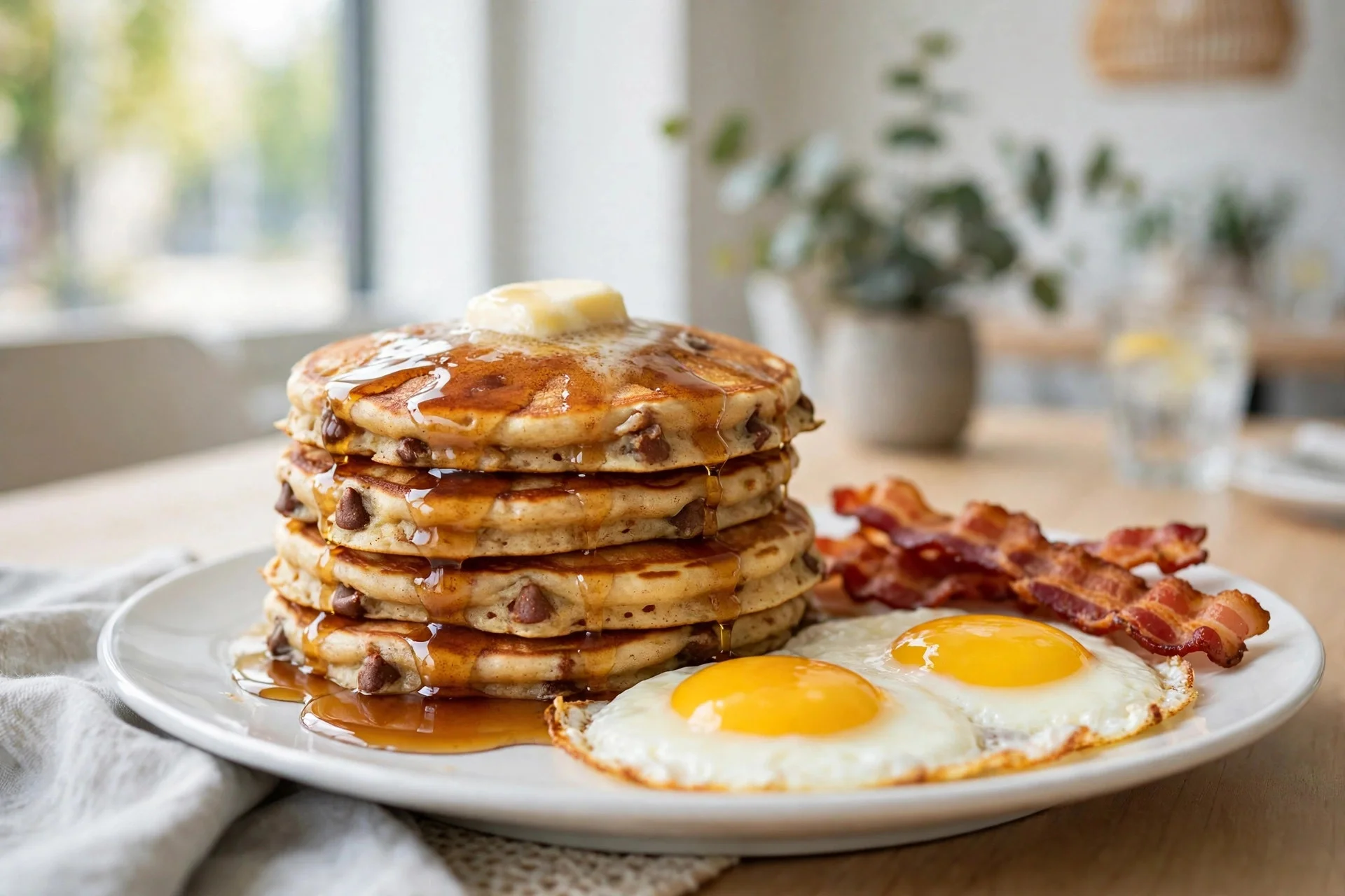 Seasonal 6 Cinnamon Chip Pancake Breakfast — First Watch holiday menu 2026
